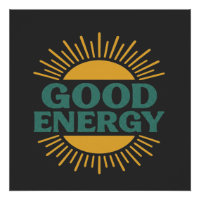 Good Energy- Retro Sunburst Positive Vibes Design