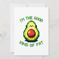 Good Fat Avocado - Funny Pixel Art Food Design