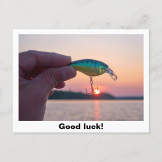 Good fishing luck postcard