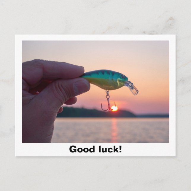 Good fishing luck postcard (Front)