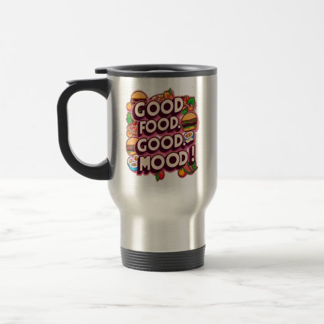 Good Food, Good Mood: Vibrant and Joyful Mug Desig (Left)
