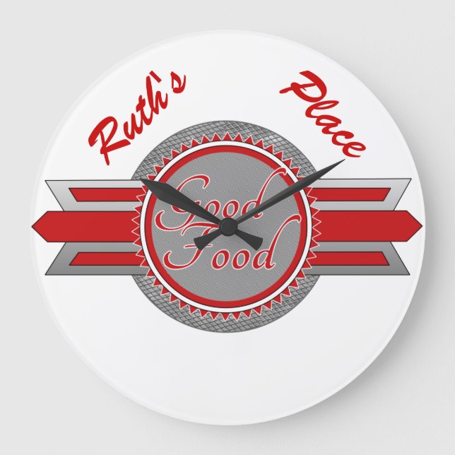 Good Food Retro Style Restauraunt Clock (Front)