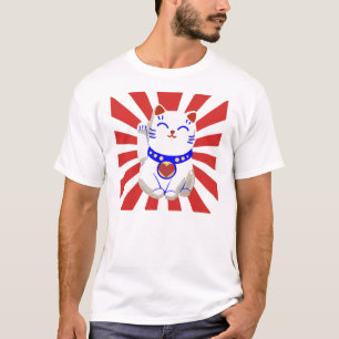 Good fortune neko cat Japan earthquake relief T-Shirt