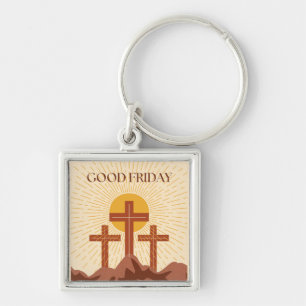 Good Friday Card Key Ring