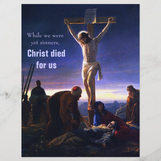 Good Friday Customisable Church Bulletin (Front)