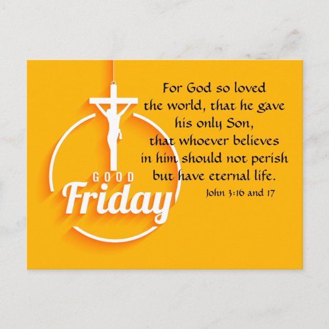 Good Friday  Holiday Postcard (Front)