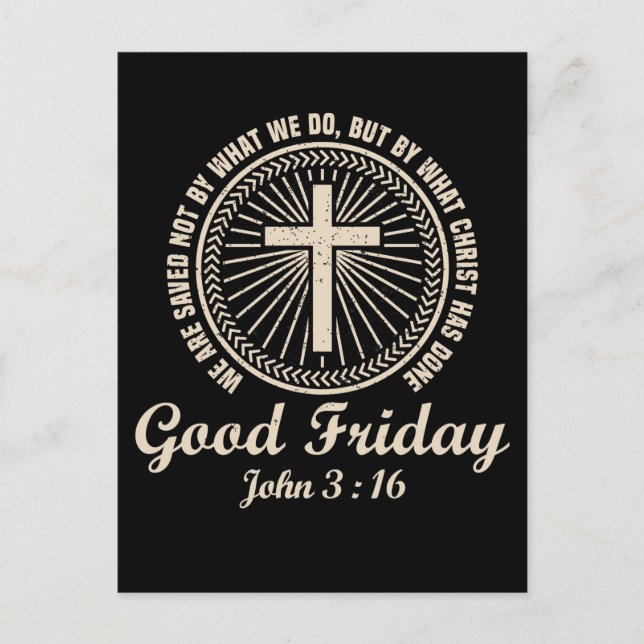 Good Friday  Holiday Postcard (Front)