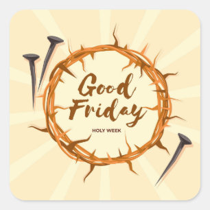 Good Friday Holy Week Square Sticker