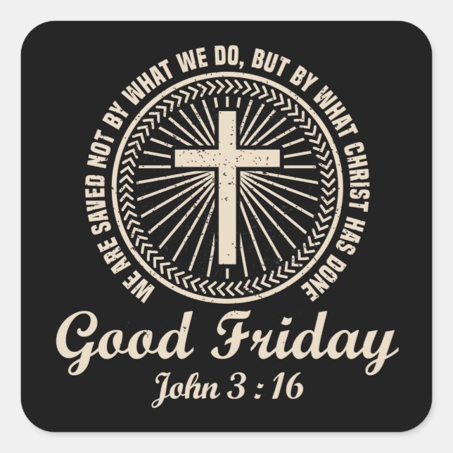 Good Friday Square Sticker (Front)