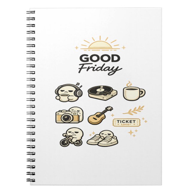 Good Friday Weekend Vibes Notebook (Front)