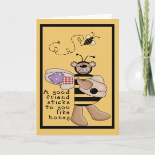 Good Friend, Honey Bee Bear Card