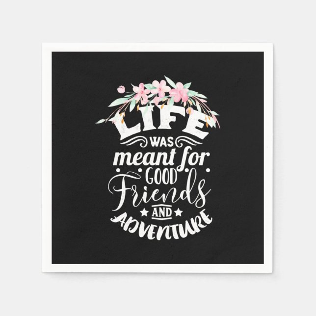 Good Friends And Adventure Napkin (Front)