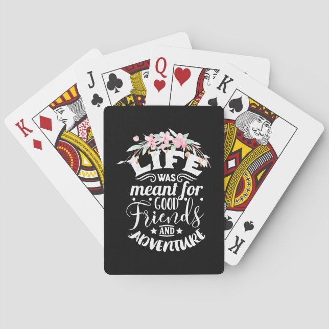 Good Friends And Adventure Playing Cards (Back)