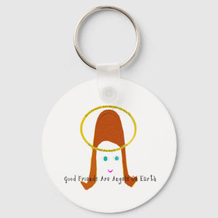 Good Friends Are Angels On Earth Key Ring