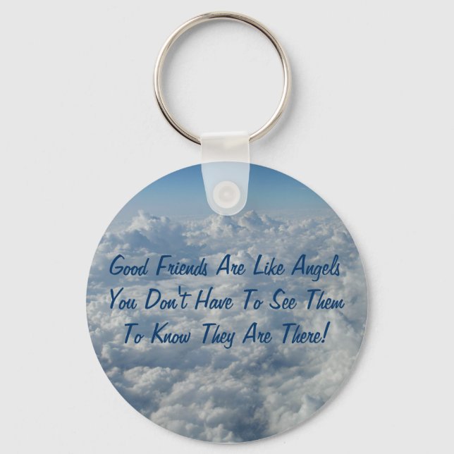 Good Friends Are Like Angels Key Ring (Front)