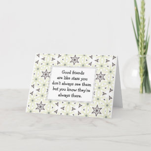 Good friends  are like stars Custom Quote Card
