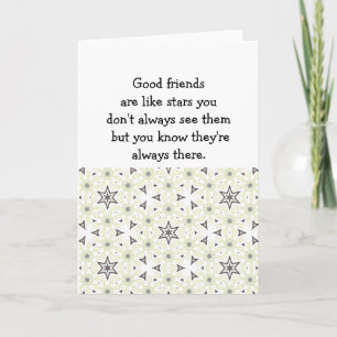 Good friends  are like stars Custom Quote Card