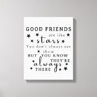 Good Friends Are Like Stars: Friendship Quote Art