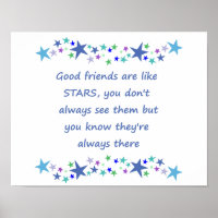 Good Friends are like Stars Inspirational Quote