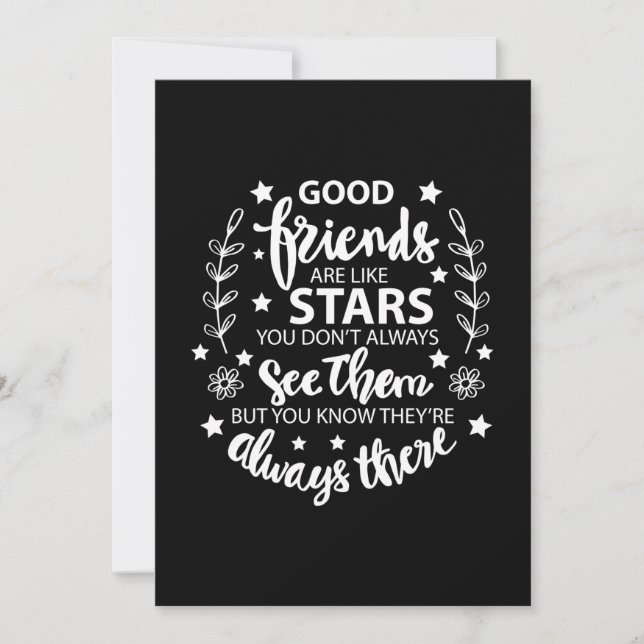 Good Friends Are Like Stars Invitation (Front)