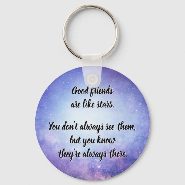 Good friends are like stars key ring (Front)