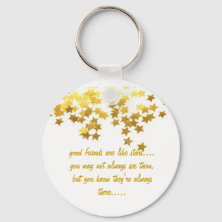good friends are like stars keychain