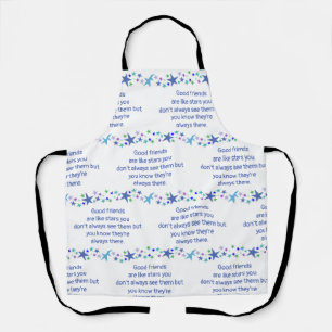 Good Friends are Like Stars Minimalist Modern Deco Apron