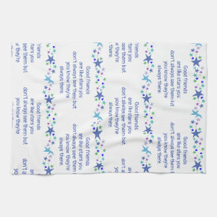 Good Friends are Like Stars Minimalist Modern Deco Tea Towel