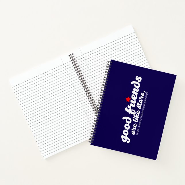 Good friends are like stars notebook (Inside)