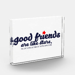 Good friends are like stars photo block
