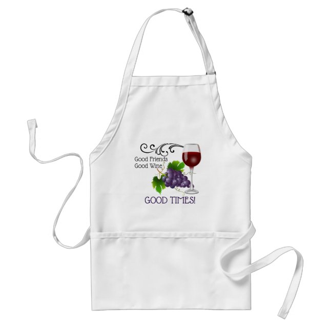 Good Friends, Good Wine Standard Apron (Front)