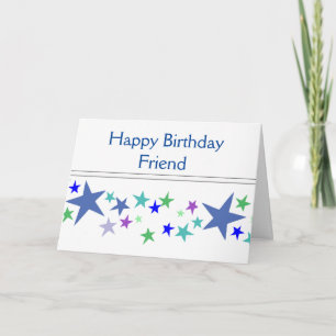 Good Friends Like Stars Always There Quote Card