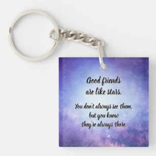 Good friends like stars key ring