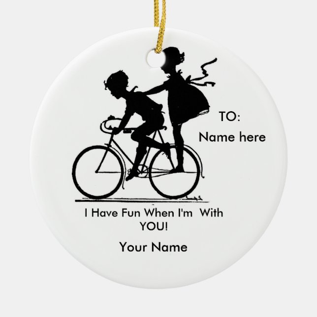 GOOD FRIENDS ORAMENT CERAMIC TREE DECORATION (Front)