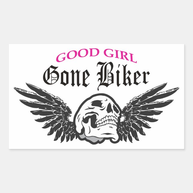 Good Girl Gone Biker Rectangular Sticker (Front)
