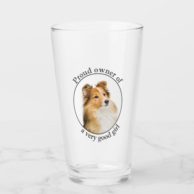 Good Girl Sheltie Glass (Front)