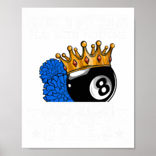 Good Girls D Girls Pool Player Funny Billiards Poster