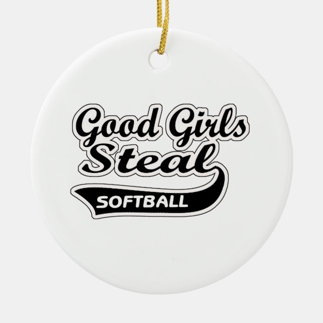 Good Girls Steal (Black) Ceramic Tree Decoration (Front)