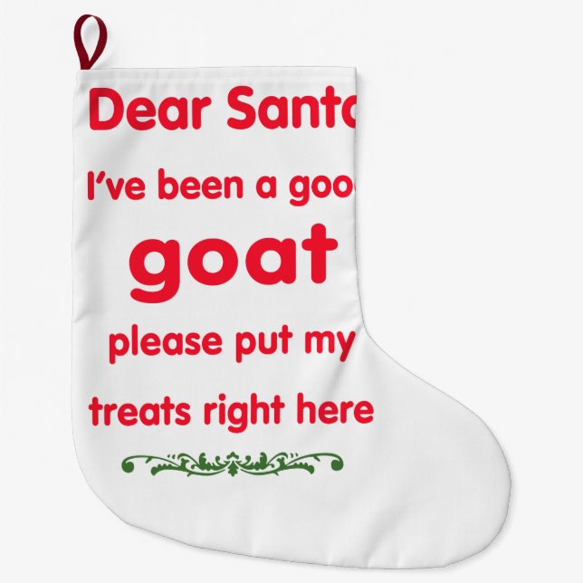 good goat large christmas stocking (Front)