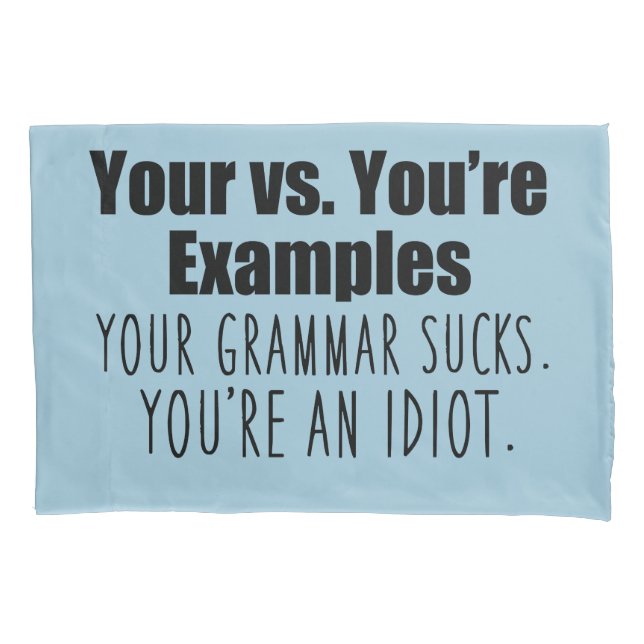 Good Grammar Pillowcase (Front)