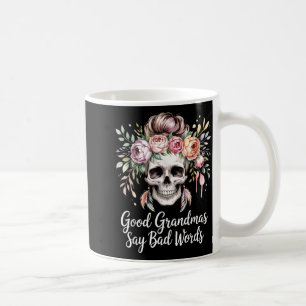 Good Grandmas Say Bad Words Watercolor Floral Coffee Mug