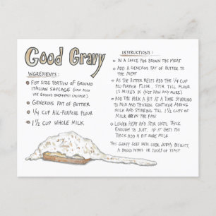 Good Gravy Recipe Postcard