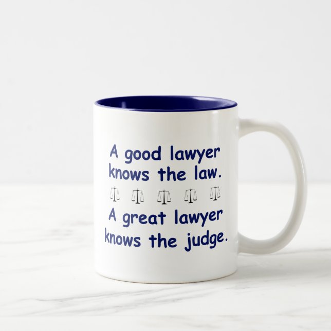 Good/Great Lawyer Two-Tone Coffee Mug (Right)