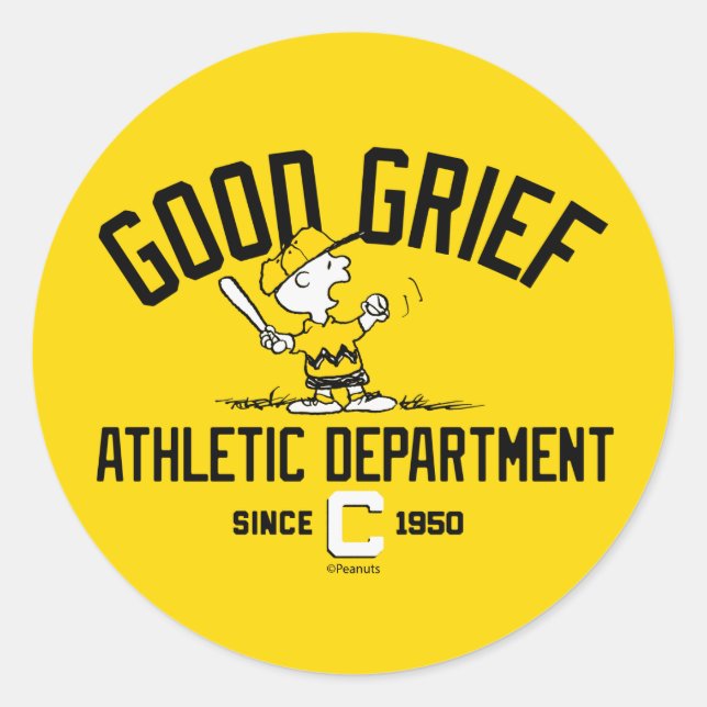 Good Grief Athletic Department Classic Round Sticker (Front)