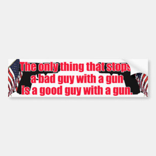 Good guy gun bumper sticker