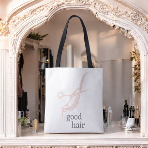 Good Hair Simple Logo Hair Stylist Colourist Tote Bag
