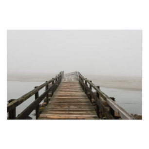 Good Harbour Beach Footbridge in the Fog Photo Print