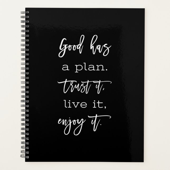 good has a plan trust it live it enjoy it planner (Front)