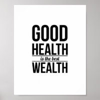 good health inspirational quote black typography