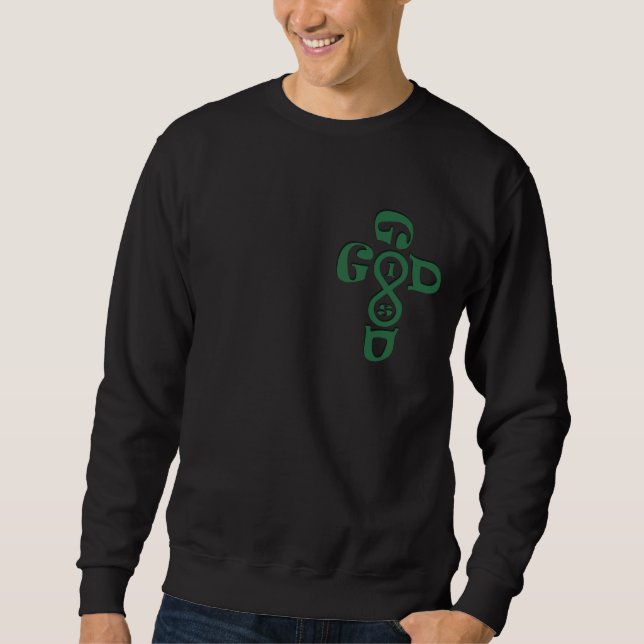 “GOOD IS GOD” Cross Typography Tee 💚 (Front)
